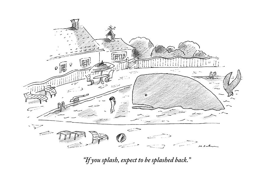 900x624 a kid is in a swimming pool with a whale drawing - Swimming Drawing