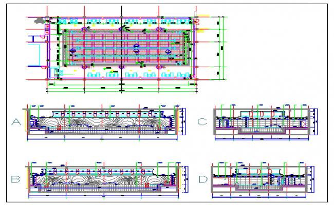 650x400 Swimming Pool Plan And Elevation Design Drawing - Swimming Pool Drawing