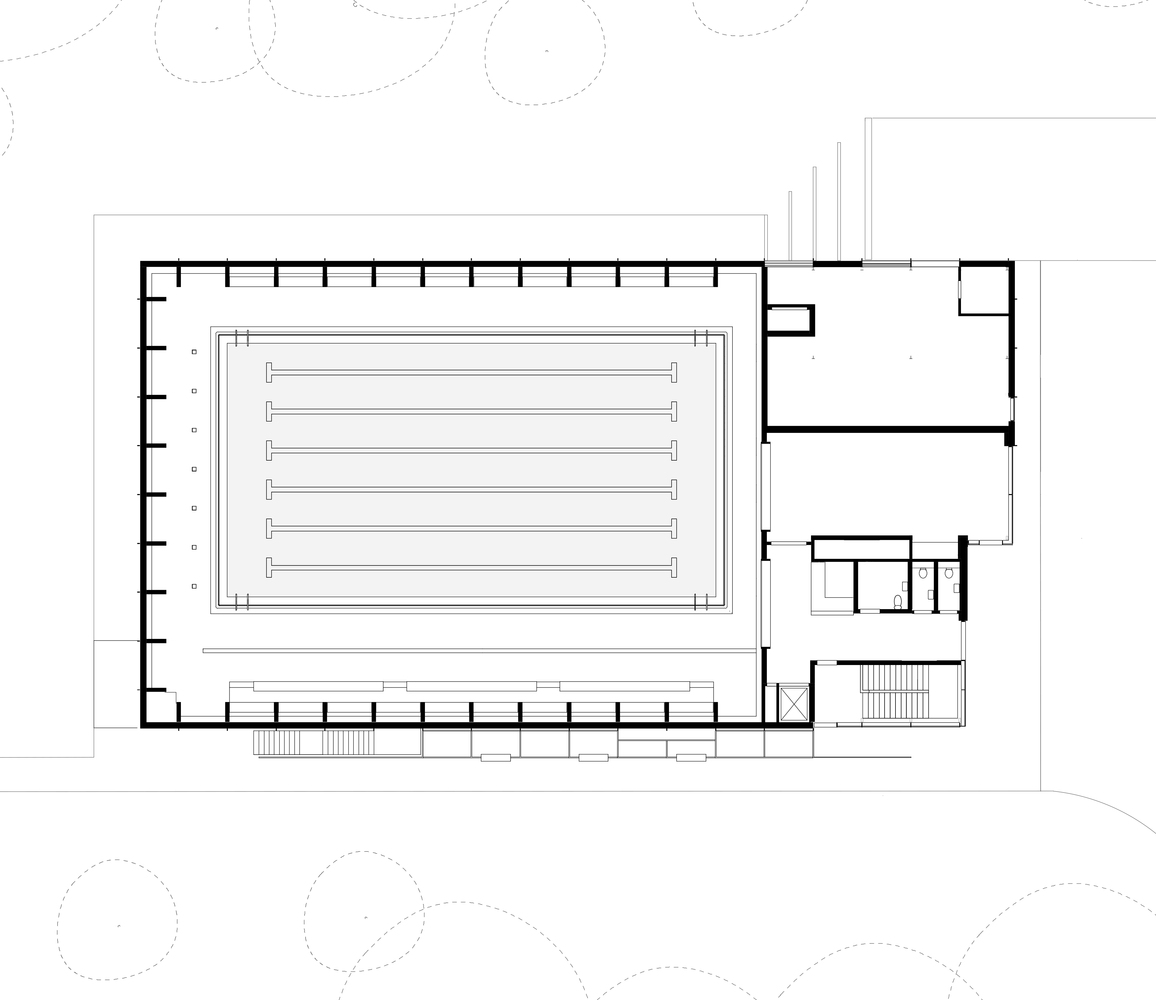 1156x1000 Gallery Of Freemen's School Swimming Pool Hawkinsbrown - Swimming Pool Drawing