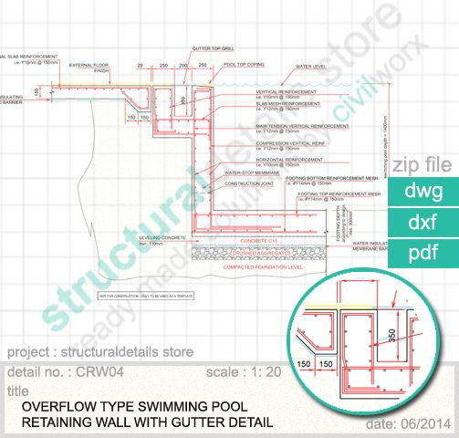 503x480 pool gutter wooden pool plunge pool - Swimming Pool Drawing Details Pdf