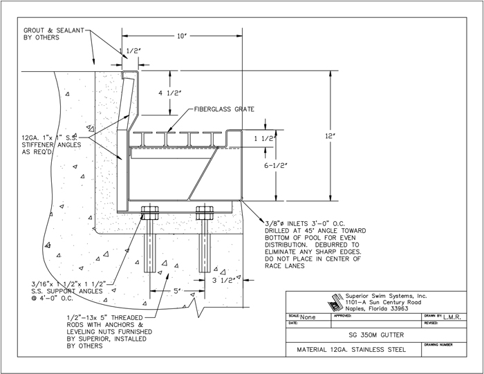 700x541 Stainless Steel Gutters - Swimming Pool Drawing Details Pdf