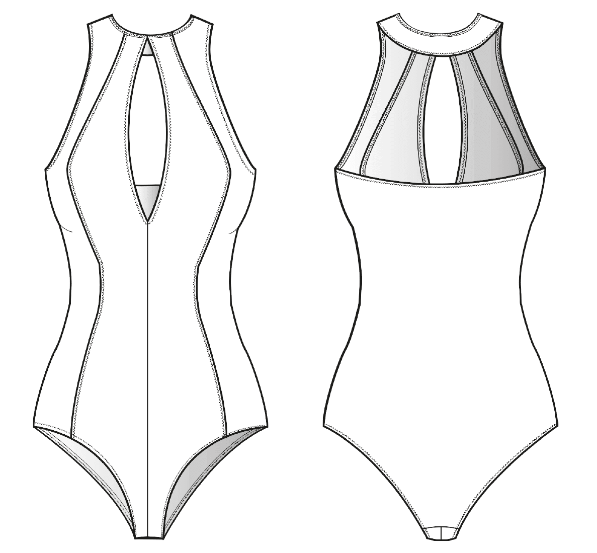 1187x1099 swimwear pattern m mueller sohn - Swimsuit Drawing
