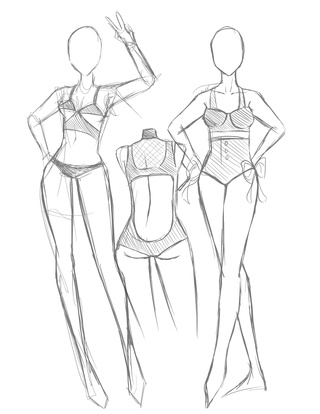 320x414 swimwear drawings on paigeeworld pictures of swimwear - Swimsuit Drawing