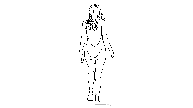 640x360 autocad drawing woman in swimsuit dwg dxf - Swimsuit Drawing