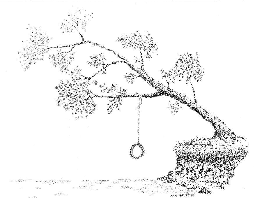 900x693 Tire Swing Drawing - Swing Drawing