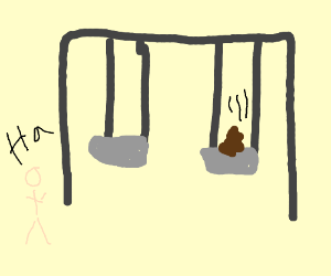 300x250 kid took a dump on the swing set drawing - Swing Set Drawing