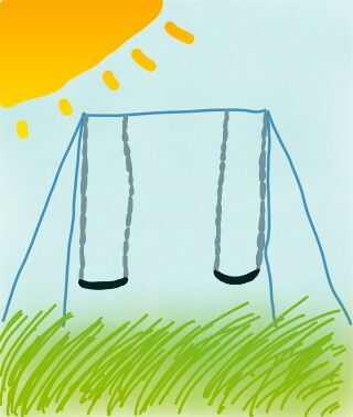 Swing Set Drawing At Paintingvalley Com Explore Collection