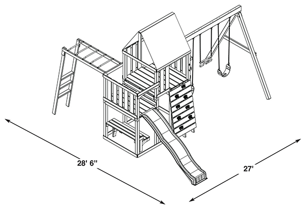 600x423 chesapeake complete swing set - Swing Set Drawing