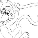150x150 swinging monkey drawing - Swinging Monkey Drawing