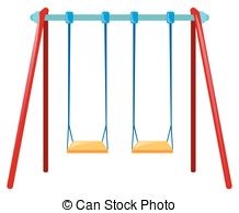 218x194 Two Wooden Swings On White Illustration - Swings Drawing