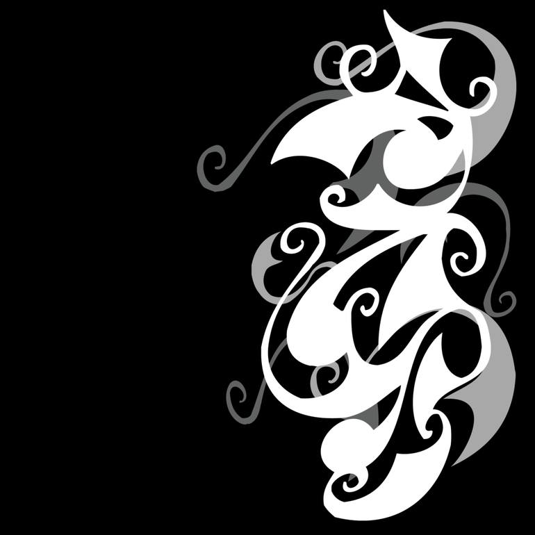 770x770 Greyscale Swirl Drawing - Swirl Drawing