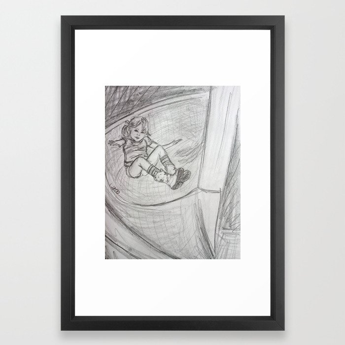 700x700 Spiral Slide Swirl Drawing Framed Art Print - Swirl Drawing