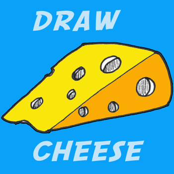 350x350 How To Draw Cheese With Easy Step - Swiss Cheese Drawing