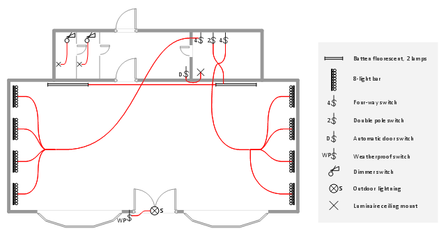 640x338 lighting and switch layout design elements - Switch Drawing