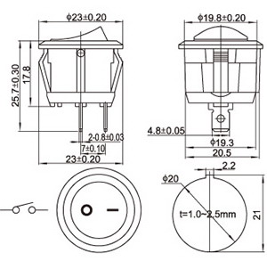 300x293 rocker switch - Switch Drawing