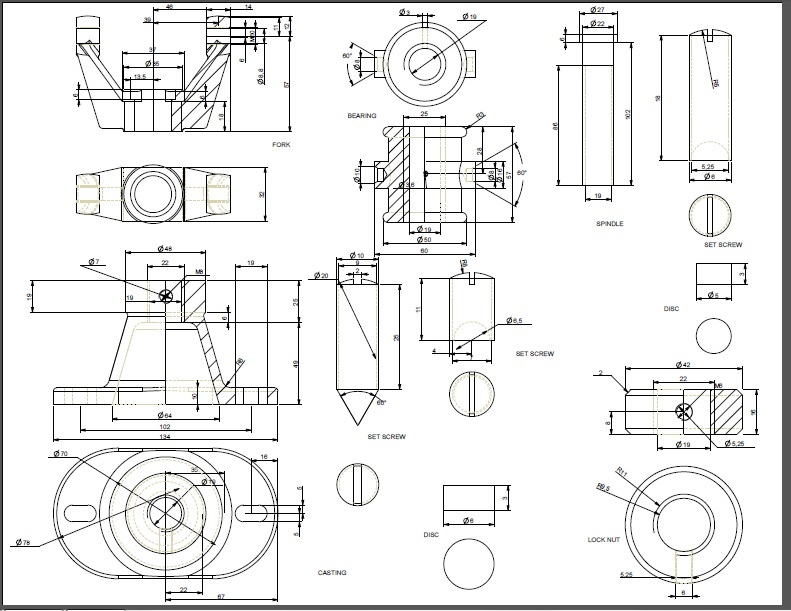 791x611 swivel bearing cad model library grabcad - Swivel Drawing