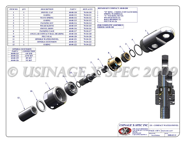 621x480 xspec inc - Swivel Drawing