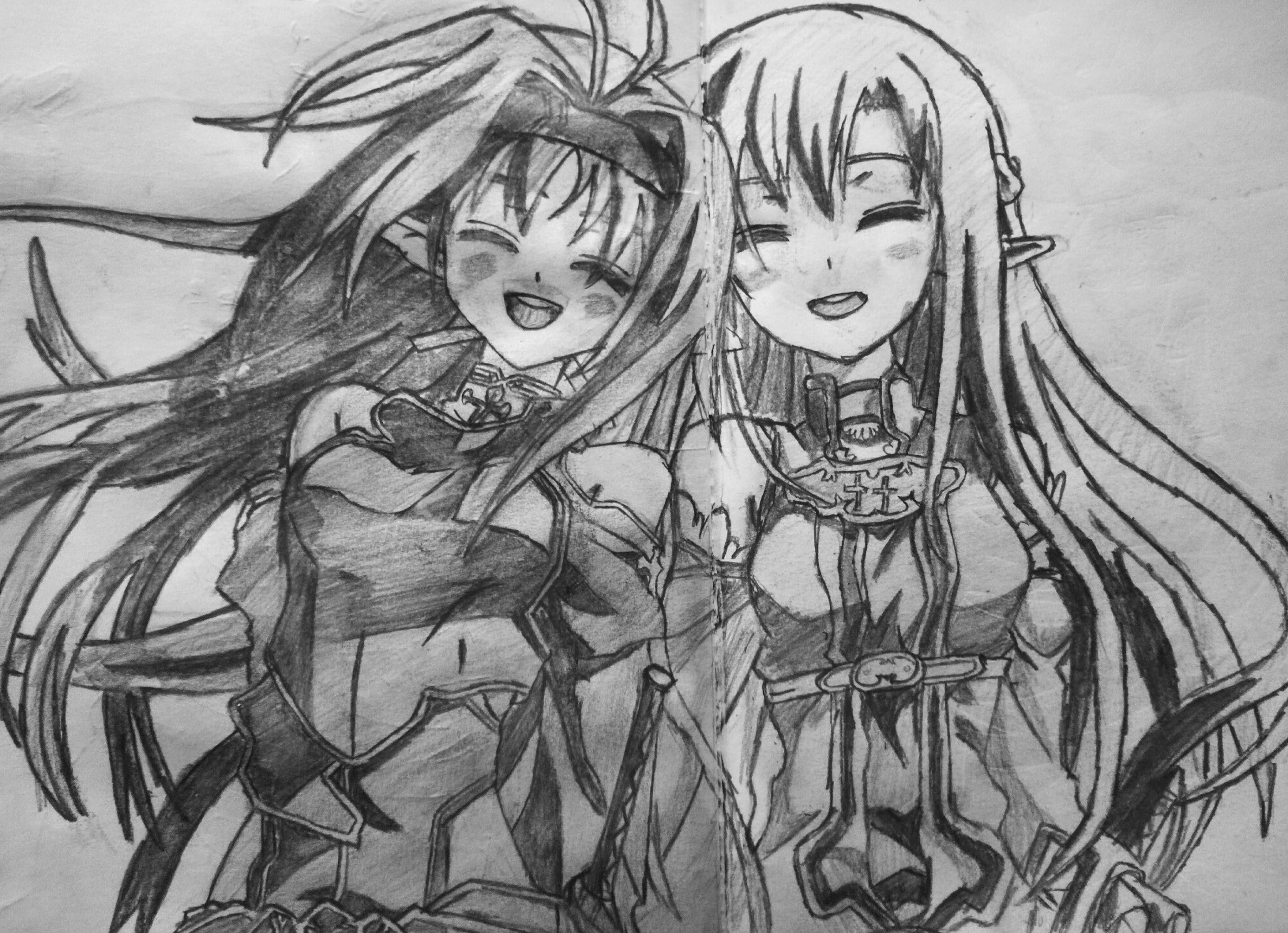 2777x2011 Kirito Drawing Free Download - Sword Art Online Drawing