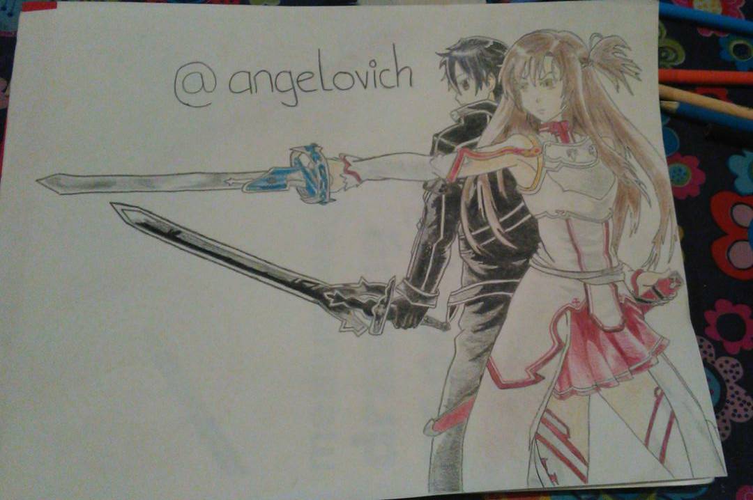 1080x718 My Drawing - Sword Art Online Drawing