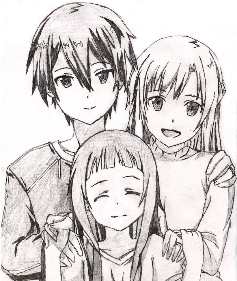821x973 anime sword art online desenhi - Sword Art Online Drawing