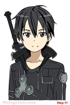 236x351 best drawing sword art online characters images drawings - Sword Art Online Kirito Drawing