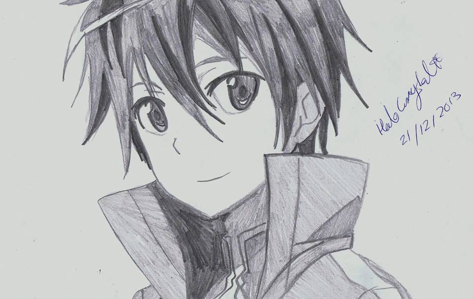 Sword Art Online Kirito Drawing at PaintingValley.com | Explore