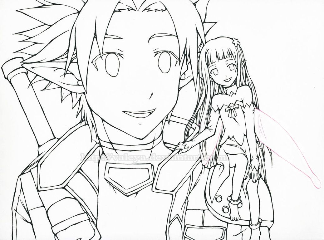Sword Art Online Kirito Drawing at Explore collection of Sword Art Online