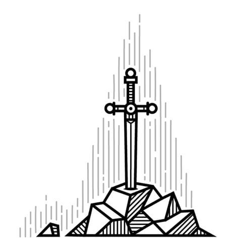 480x480 The - Sword In The Stone Drawing