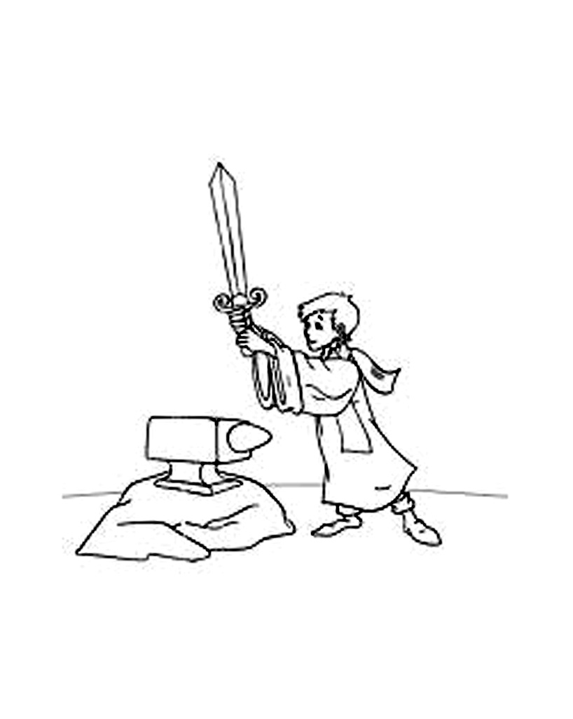 818x1027 The Sword In The Stone To Print For Free - Sword In The Stone Drawing