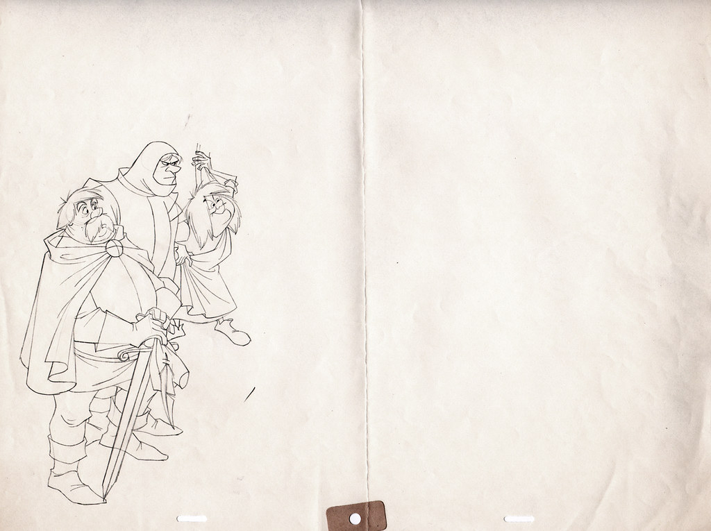 1024x765 Sword In The Stone Production Cel Drawing Disney - Sword In The Stone Drawing