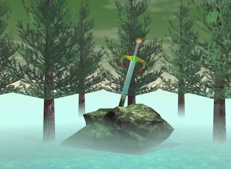 798x584 Excalibur - Sword In The Stone Drawing