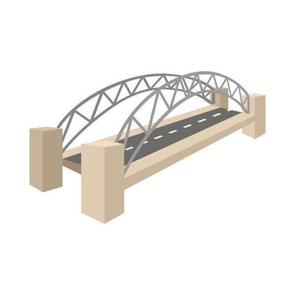 600x600 sydney harbour bridge icon, cartoon style art print - Sydney Harbour Bridge Drawing