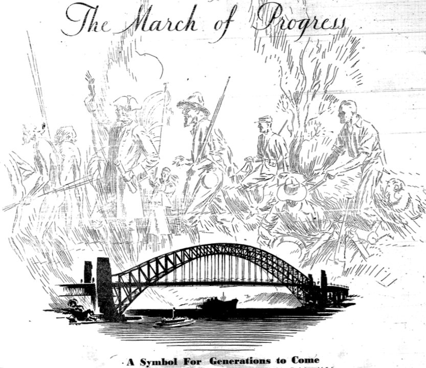 833x719 the sydney harbour bridge and the aboriginal shellworkers of la - Sydney Harbour Bridge Drawing