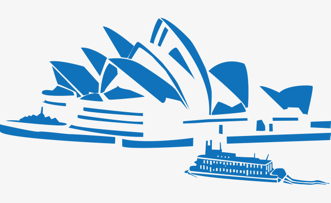 650x400 sydney opera house, blue, cartoon hand drawing png image - Sydney Opera House Drawing