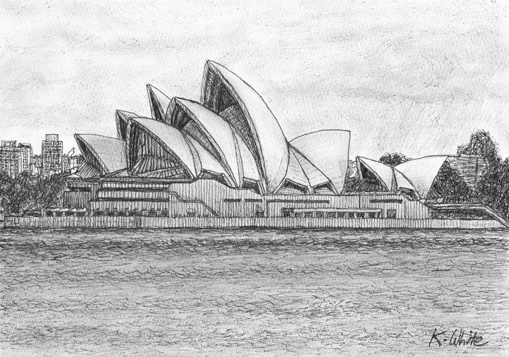 sydney opera house drawing