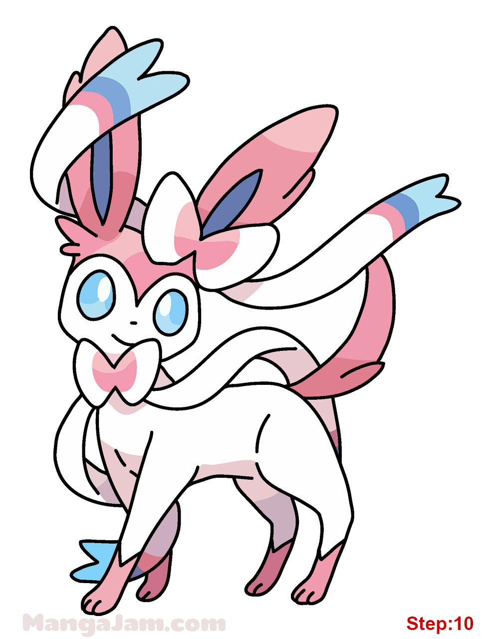 978x1280 How To Draw Sylveon From Pokemon Step Gotta Catch Them All - Sylveon Drawing