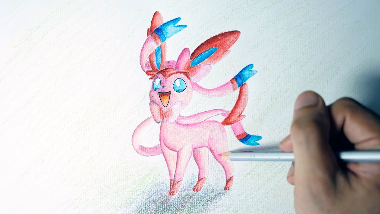1280x720 Eeveelutions - Sylveon Drawing
