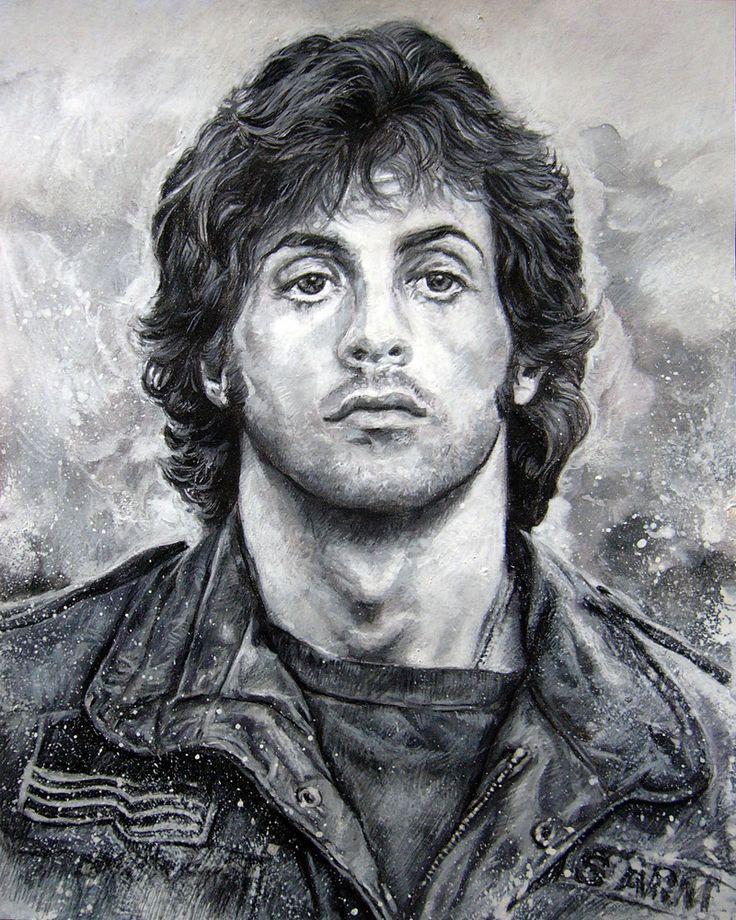 736x920 Sylvester Stallone Celebrity Drawings I In Pencil - Sylvester Stallone Drawing