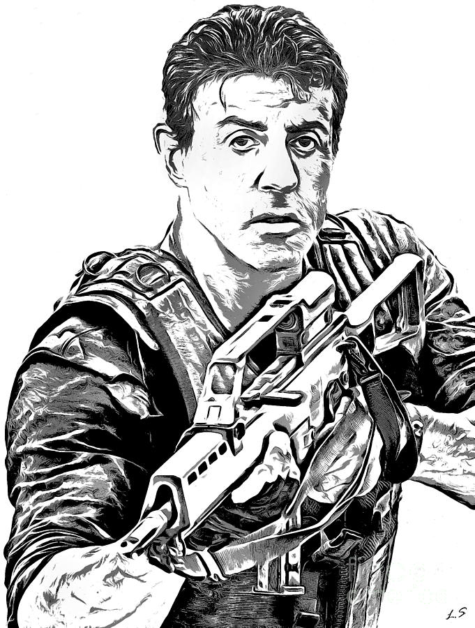 681x900 Sylvester Stallone Collection - Sylvester Stallone Drawing