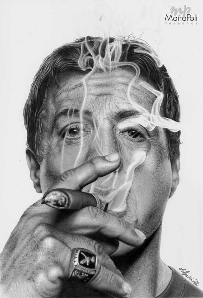 653x960 Sylvester Stallone Drawing Sketch Drawing Skill - Sylvester Stallone Drawing
