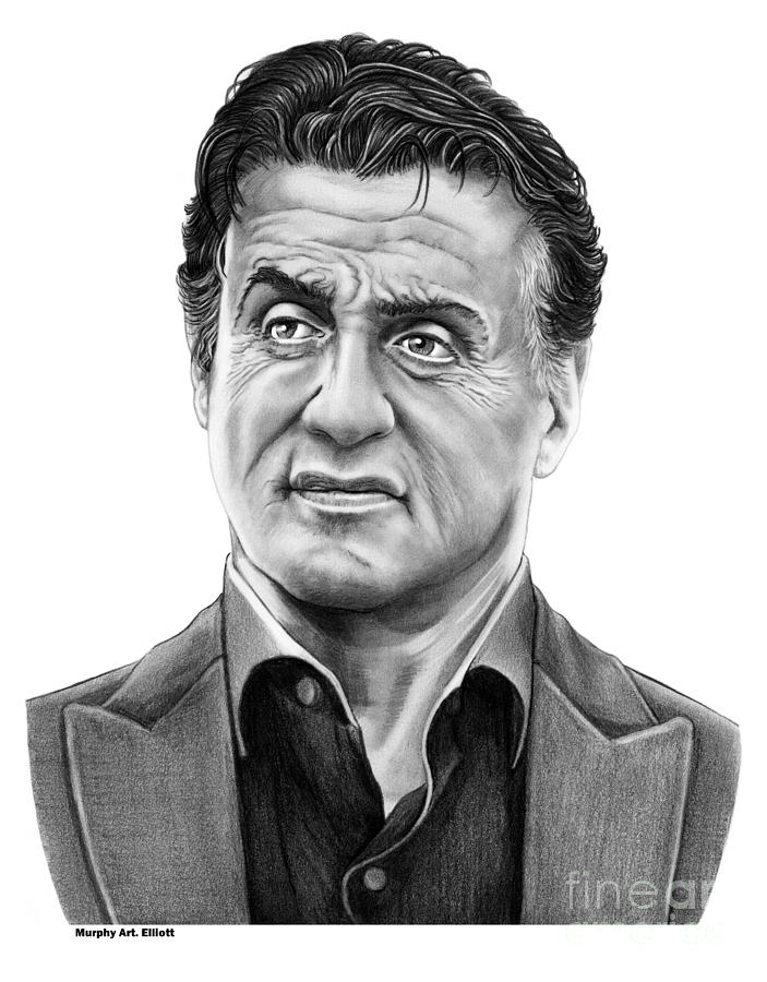 703x900 Sylvester Stallone Drawing - Sylvester Stallone Drawing