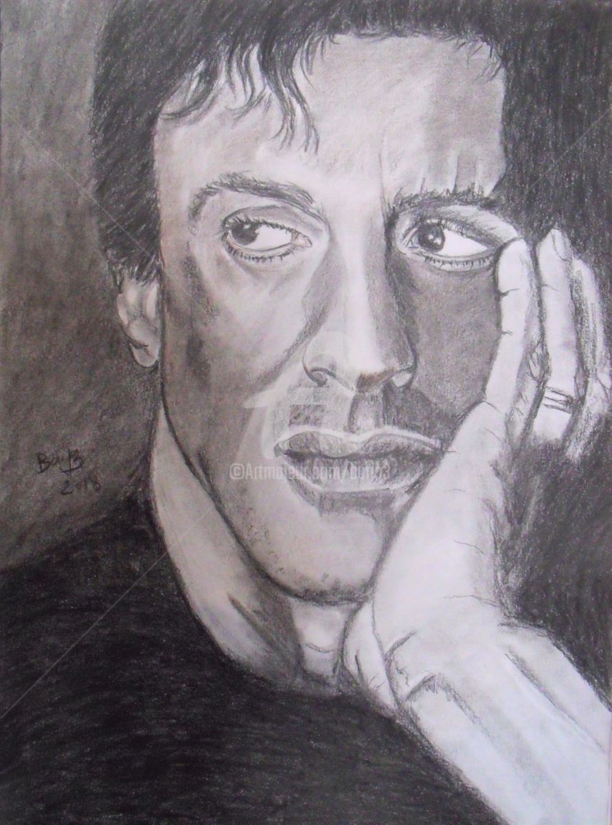 891x1200 Sylvester Stallone Drawing - Sylvester Stallone Drawing