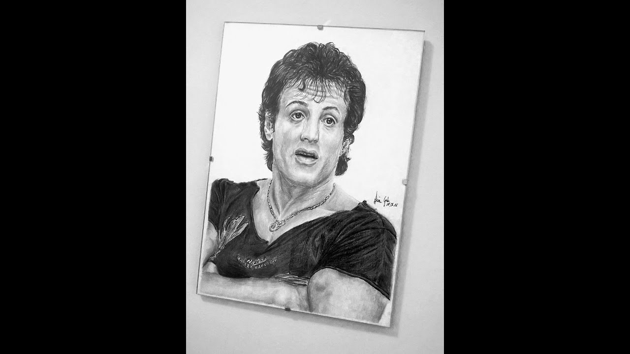 1280x720 Sylvester Stallonerocky Balboa Speed Drawing - Sylvester Stallone Drawing