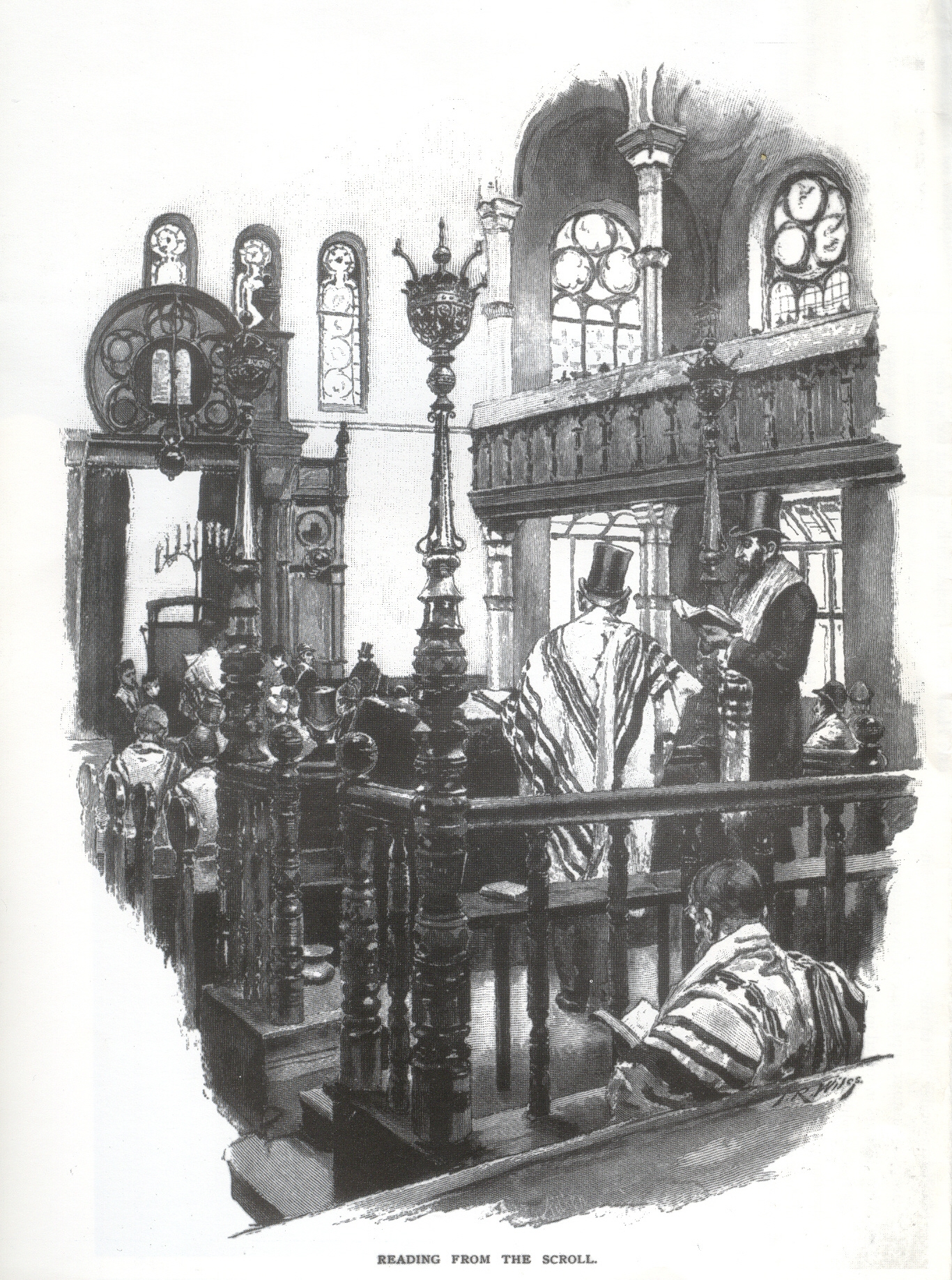 1366x1835 Service - Synagogue Drawing