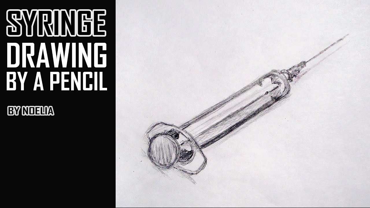 1280x720 drawing a medical syringe risuem meditcinskij shpritc - Syringe Drawing