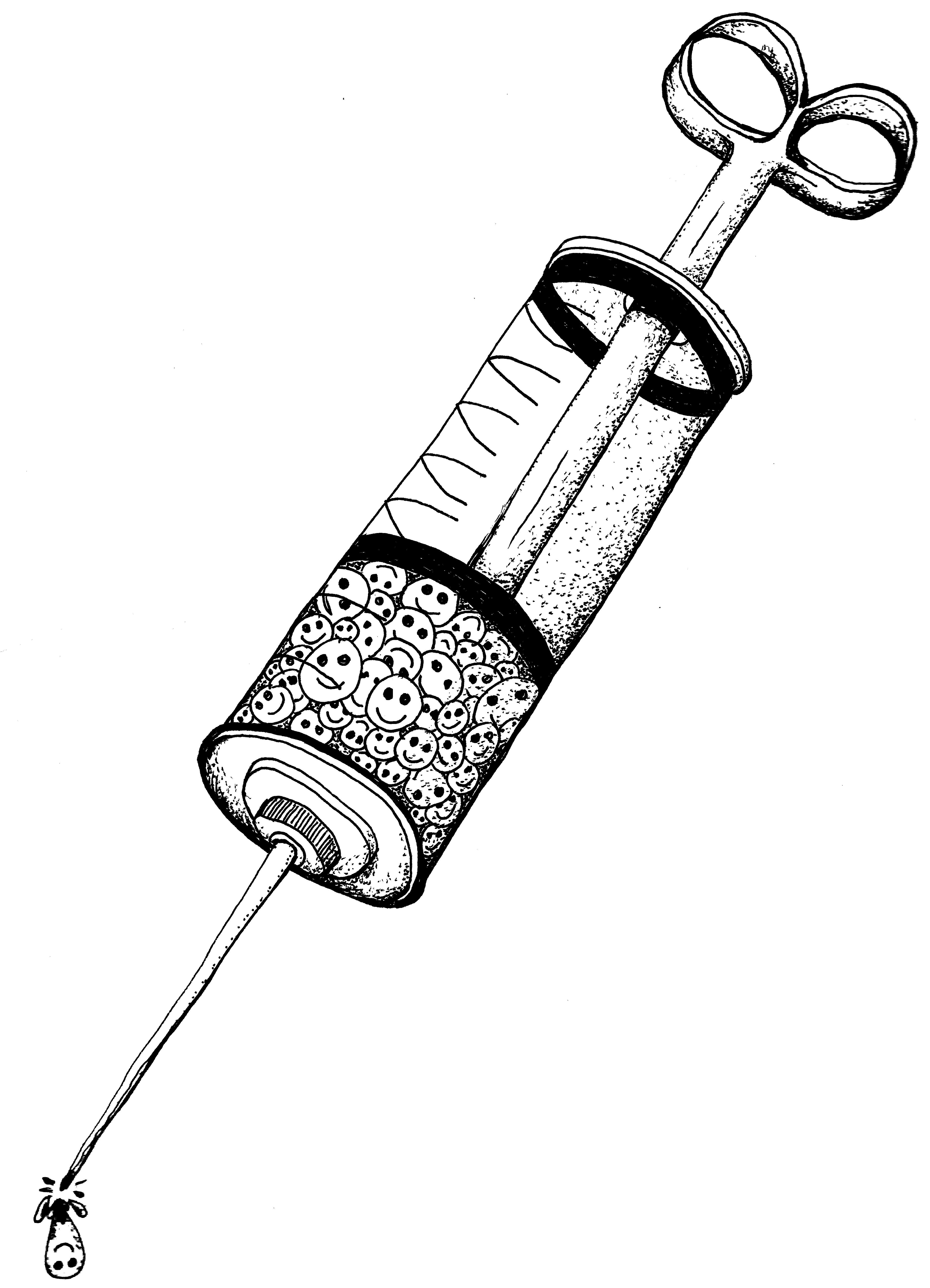 4289x5937 happiness in a syringe clearing the voices from my head art - Syringe Drawing