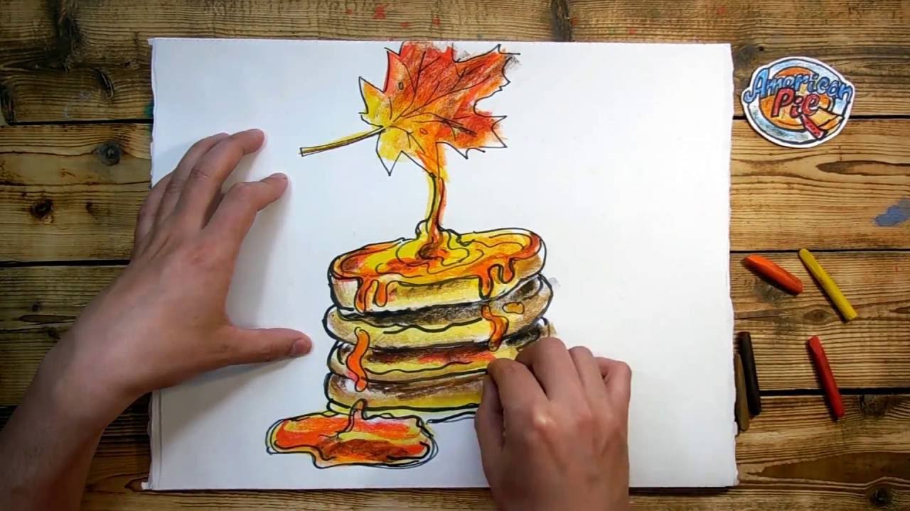 1280x720 how to draw pancakes with maple syrup - Syrup Drawing