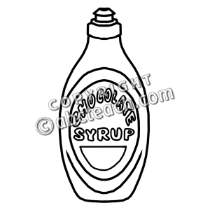 300x300 clip art chocolate syrup bampw - Syrup Drawing