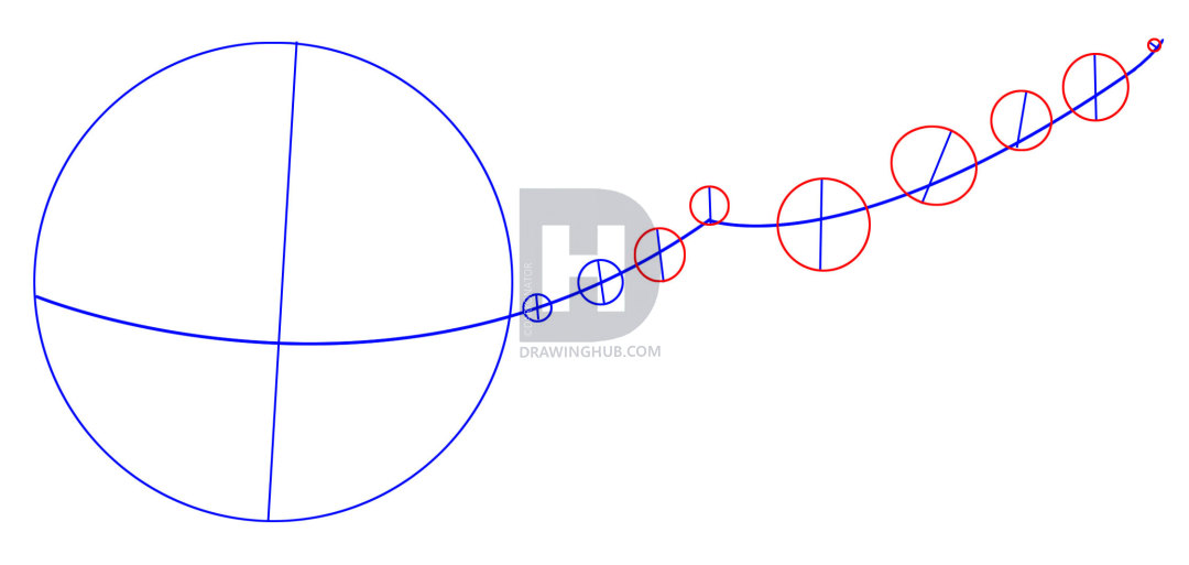 1080x513 How To Draw The Solar System, Step - System Drawing