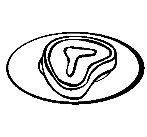 505x470 steak, meat, drawing, transparent png image clipart free download - T Bone Steak Drawing